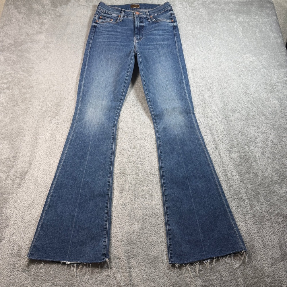 MOTHER Women's Flare Jeans in Medium Blue Denim